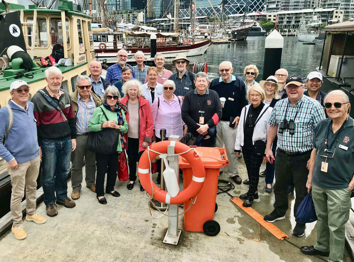 group outside Maritime Museum